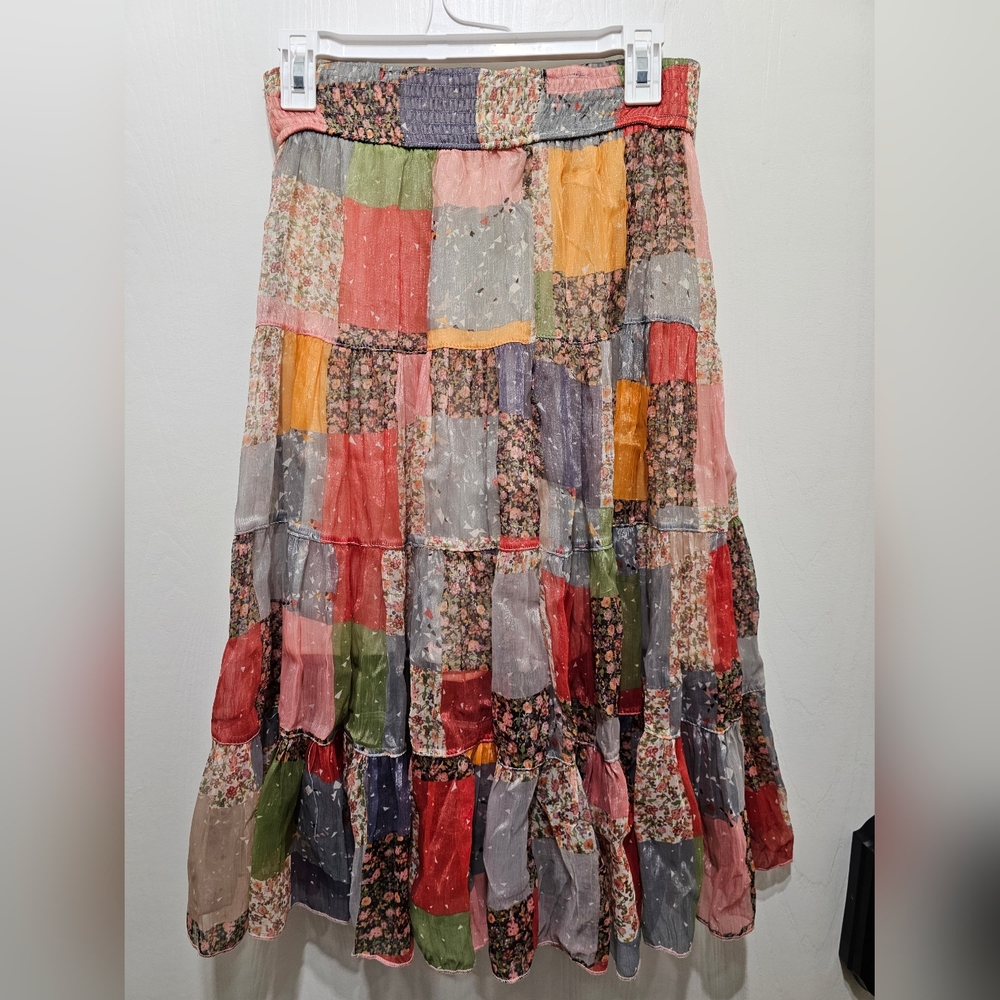 Floral Patchwork Maxi Skirt - Picture 7 of 7